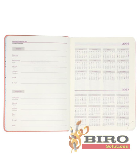 Agendă А5 2026 IDEE Standart "Aesthetic Coral"